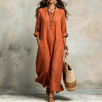Women's Casual Maxi Dress with Pockets