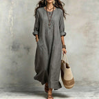Women's Casual Maxi Dress with Pockets