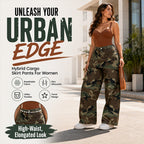 Women's Retro Camouflage Wide-Leg Jeans