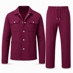 ⏰ 💖Black Friday Mega Deal – 50% off!💖✨Men's Casual Waffle Knit Jacket and Pants Set