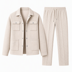 ⏰ 💖Black Friday Mega Deal – 50% off!💖✨Men's Casual Waffle Knit Jacket and Pants Set