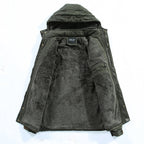 Men’s Plush Lined Winter Jacket with Multi Pockets