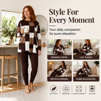 Women's Printed Long Sleeve Top & Leggings Set