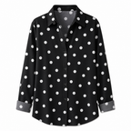 Women Elegant Casual Long Sleeve Button Up Blouse