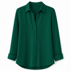 Women Elegant Casual Long Sleeve Button Up Blouse