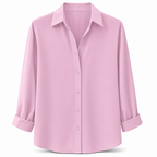 Women Elegant Casual Long Sleeve Button Up Blouse