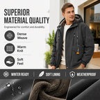 Men's Plush-Lined Hooded Parka Jacket
