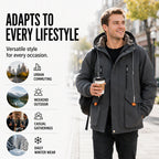 Men's Plush-Lined Hooded Parka Jacket