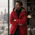 Men's Plush-Lined Hooded Parka Jacket