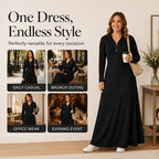 Women's Ribbed Knit Hooded Maxi Dress