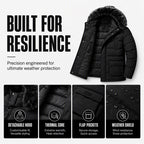Men's Mid-Length Winter Windproof Thermal Jacket