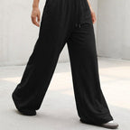 Women's Casual Wide-Leg Sweatpants with Drawstring