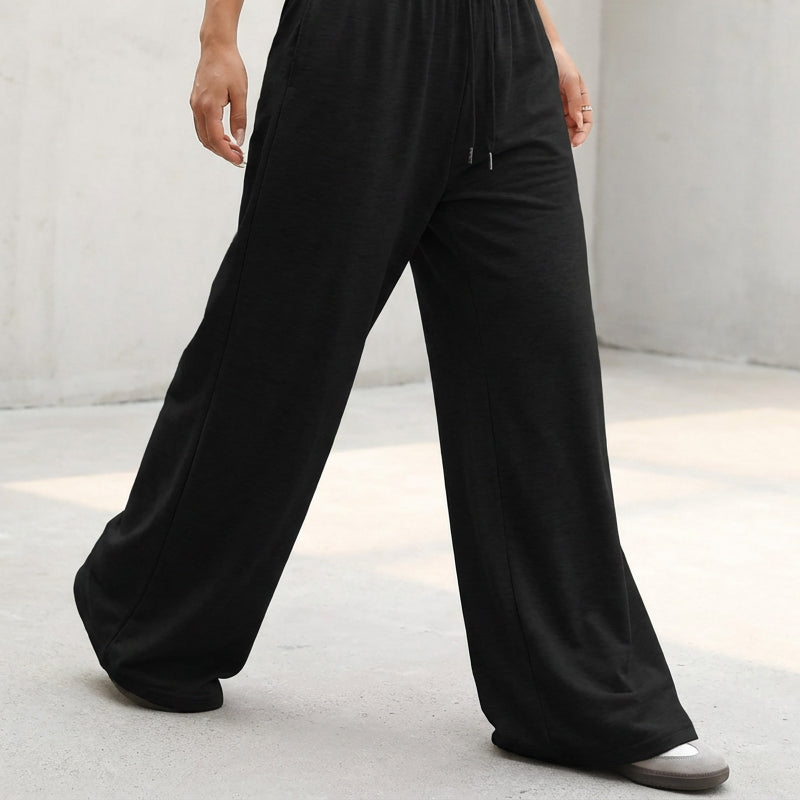 Women's Casual Wide-Leg Sweatpants with Drawstring