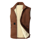 Unisex Winter Plush-Lined Warm Vest