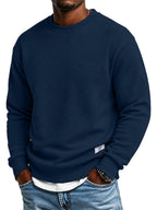 🔥Men's Thickened Jacquard Crewneck Sweatshirt – Relaxed Fit, Stylish Textured Design & Everyday Comfort for Chilly Fall and Winter Days!
