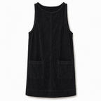 Women's Casual Corduroy Sleeveless Tank Dress