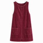 Women's Casual Corduroy Sleeveless Tank Dress
