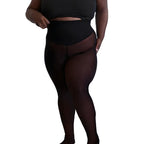 ❄️Form-fitting fleece leggings with a single seam✨Stay warm. Show off your perfect figure💕