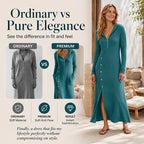 ✨Cozy Ribbed Knit!👗Women's Hooded Maxi Dress 🛍️