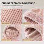 Stay Warm Without the Hassle — Women's One-Piece Knitted Winter Hat, Scarf & Face Cover with Cozy Full-Coverage Design for Cold Weather Comfort