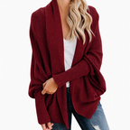 Women's Loose Batwing Sleeve Knit Cardigan Open Front Shawl for Autumn and Winter