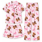 🐮 Women's Highland Cow Print 3-Piece Pajama Set ✨ – 50% OFF | Cozy Lounge & Sleepwear | Free Shipping 🚚✨
