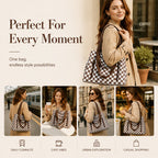 Casual Large Capacity Checkerboard Tote Bag