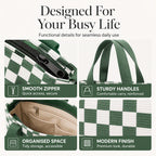 Casual Large Capacity Checkerboard Tote Bag