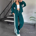 🌸Hot Sale 50% OFF💖Women's Stripe Sporty 2-Piece Set