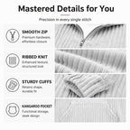 Men's Casual Half-Zip Corduroy Hoodie