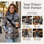 🔥Free Shipping✈️Women's Lined Jacket with Faux Fur Collar