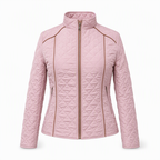 Women's Lightweight Quilted Padded Zipper with Stand Collar for Spring and Winter