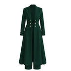 ⏰  💖Black Friday Mega Deal – 50% off!💖✨Women's Elegant Autumn 2 Piece Outfit Set with Retro Long Sleeve Coat and Simple Trousers