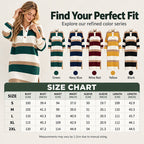 Women's Striped Collared Knit Sweater Dress