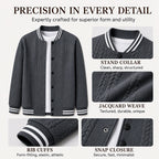 Men's Casual Jacquard Baseball Jacket