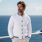 Men's Casual Jacquard Baseball Jacket