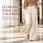 Women's Casual Wide Leg Suit Pants Autumn Winter Long Trousers