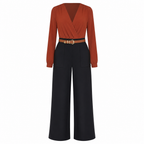 Women's Casual Wide Leg Suit Pants Autumn Winter Long Trousers