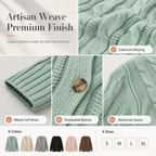 Women's Long Single Breasted Knitted Cardigan Sweater Casual Outerwear Coat for Autumn and Winter