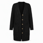Women's Long Single Breasted Knitted Cardigan Sweater Casual Outerwear Coat for Autumn and Winter