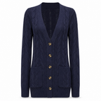 Women's Long Single Breasted Knitted Cardigan Sweater Casual Outerwear Coat for Autumn and Winter