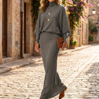 Women's Batwing Sleeve Top & Maxi Skirt Set