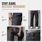 Men's American Vintage Curved Leg Wide Leg Jeans Deconstructed Raw Denim Button Fly Pants