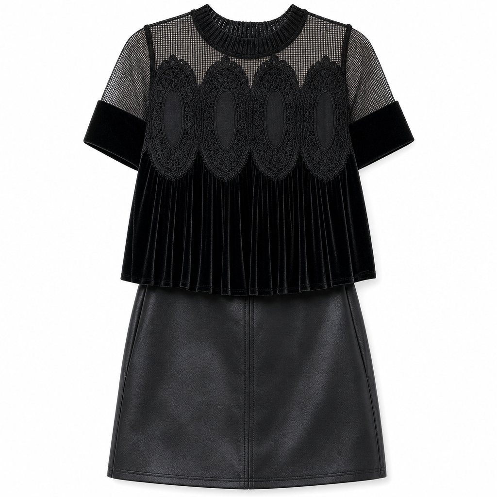 🔥 50% OFF 🔥 Women's Solid Short-Sleeve Top with Ruffle Collar