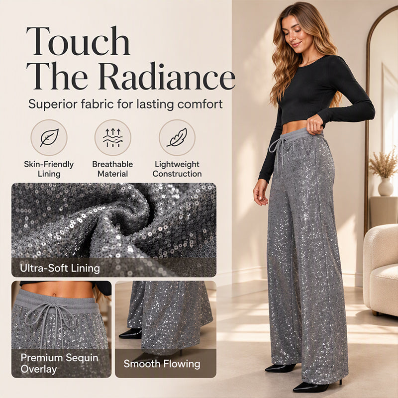 🔥 50% off 🔥 Women's wide-leg pants with sparkling sequins