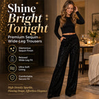 🔥 50% off 🔥 Women's wide-leg pants with sparkling sequins