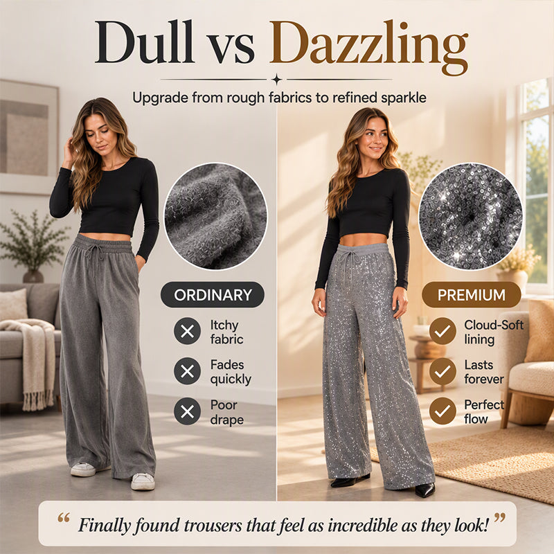 🔥 50% off 🔥 Women's wide-leg pants with sparkling sequins