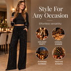 🔥 50% off 🔥 Women's wide-leg pants with sparkling sequins