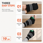Knit Beer Mitt Drinking Glove for Holding Beer Bottles and Cans