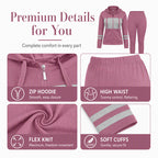 Women's Hooded Sweatshirt & Pants 2-Piece Set